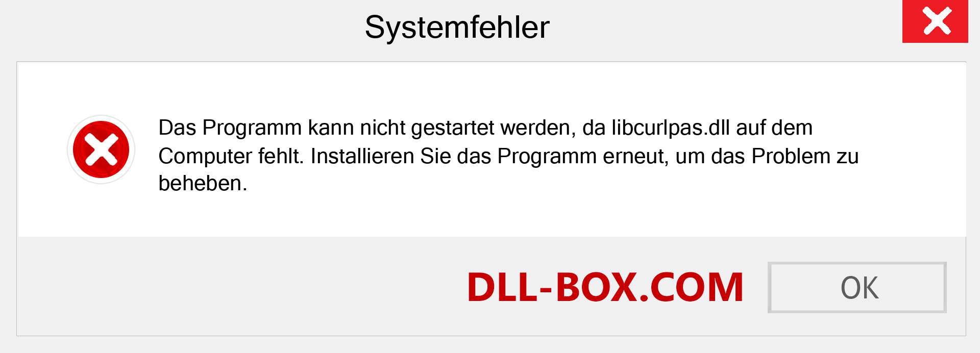 libcurlpas.dll-Datei fehlt?. Download für Windows 7, 8, 10 - Fix libcurlpas dll Missing Error unter Windows, Fotos, Bildern