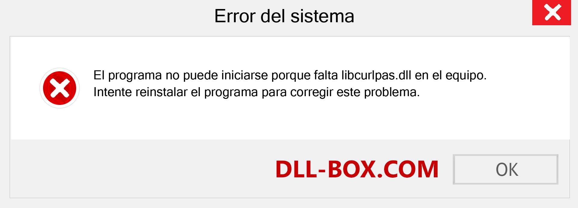 ¿Falta el archivo libcurlpas.dll ?. Descargar para Windows 7, 8, 10 - Corregir libcurlpas dll Missing Error en Windows, fotos, imágenes